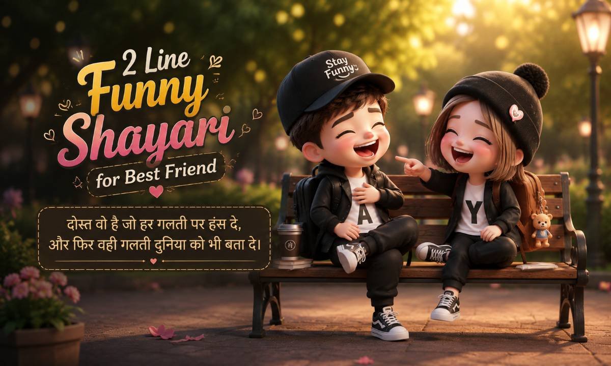 2 Line Funny Shayari for Best Friend