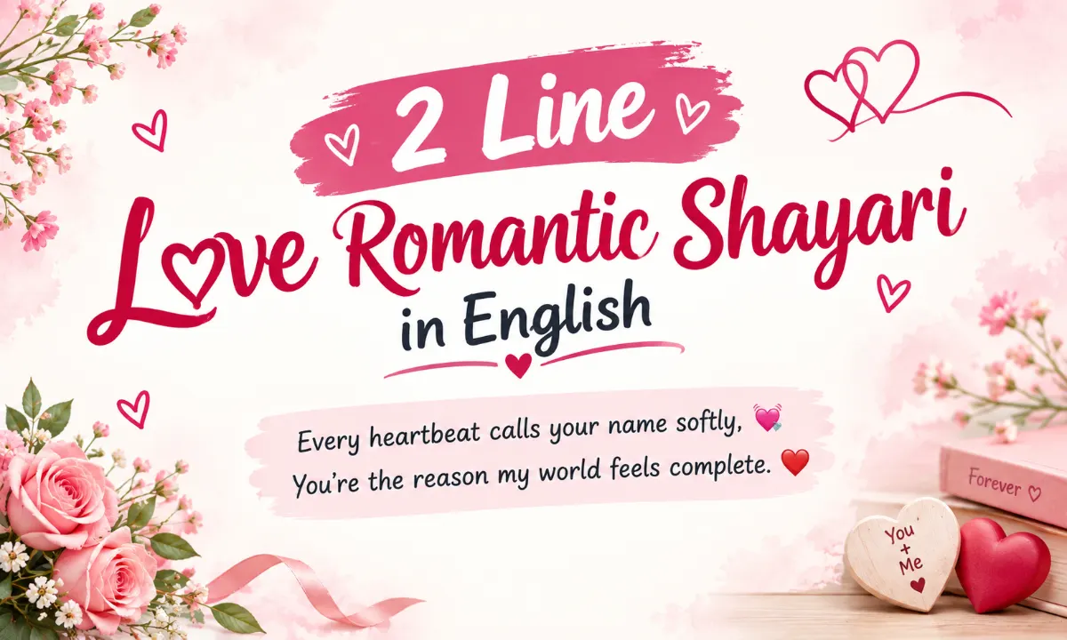 2 Line Love Romantic Shayari in English
