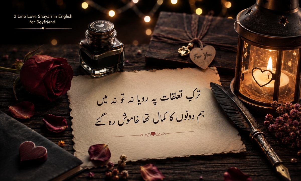 2 Line Love Shayari in English for Boyfriend