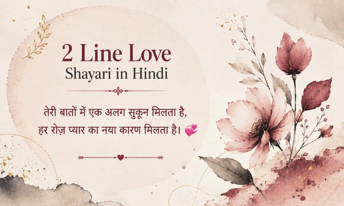 2 Line Love Shayari in Hindi