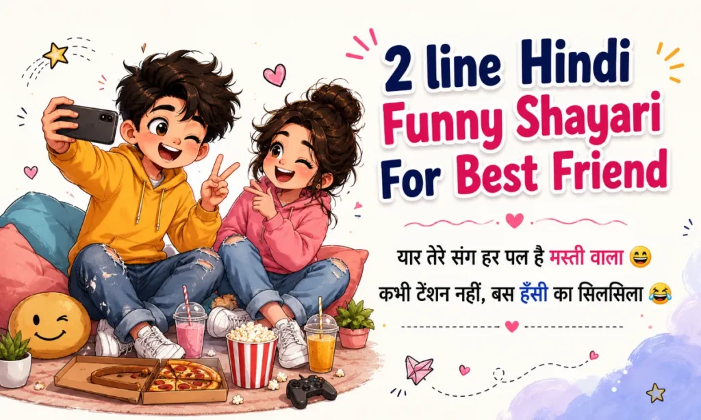 2 line Hindi Funny Shayari For Best Friend