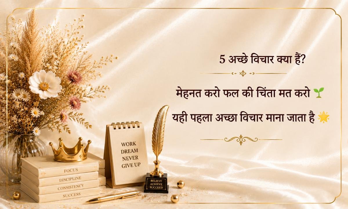 5 अच्छे विचार क्या हैं?