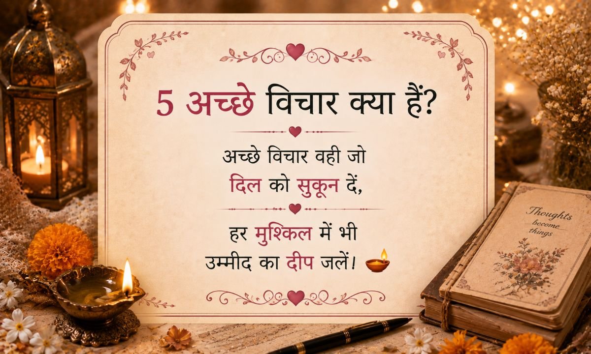 5 अच्छे विचार क्या हैं?