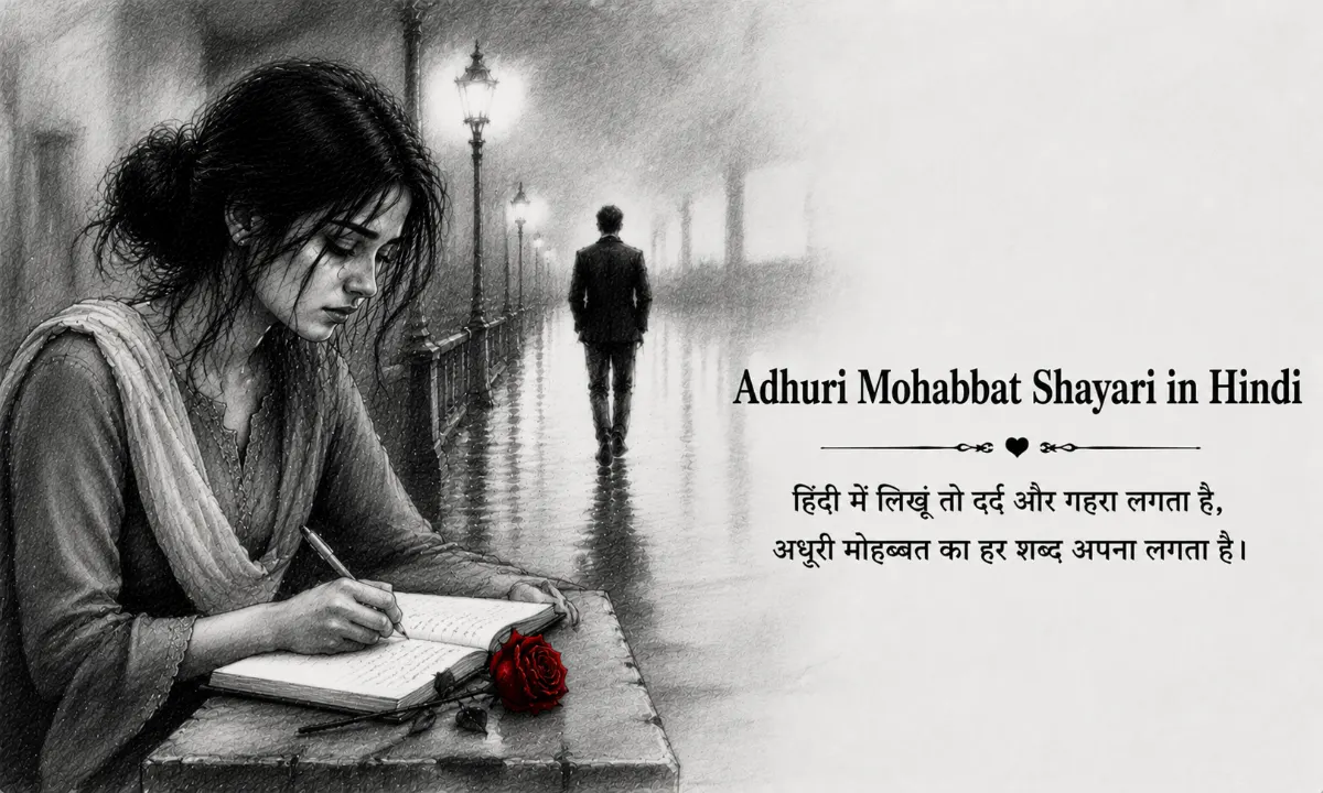Adhuri Mohabbat Shayari in Hindi