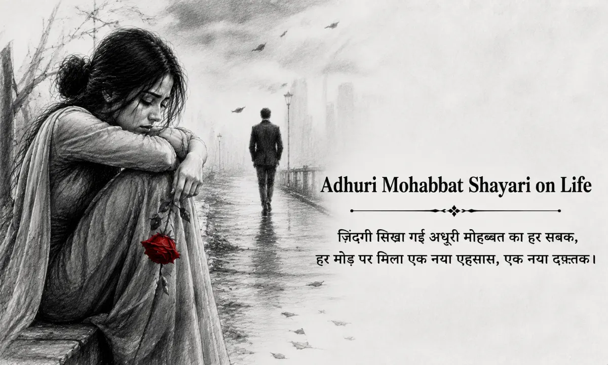 Adhuri Mohabbat Shayari on Life
