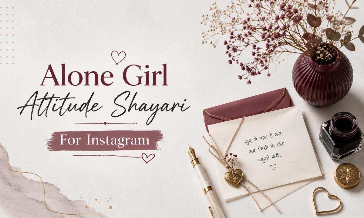 Alone Girl Attitude Shayari For Instagram