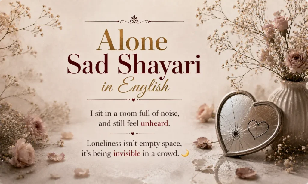 Alone Sad Shayari in English