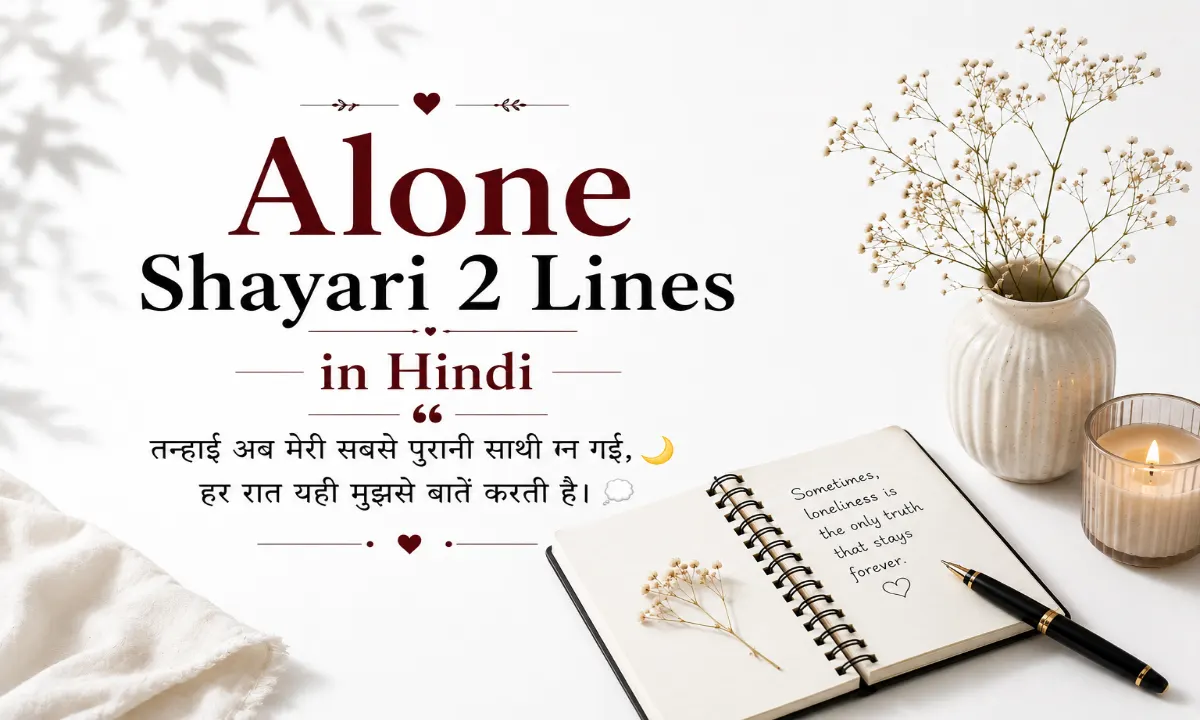 Alone Shayari 2 Lines in Hindi