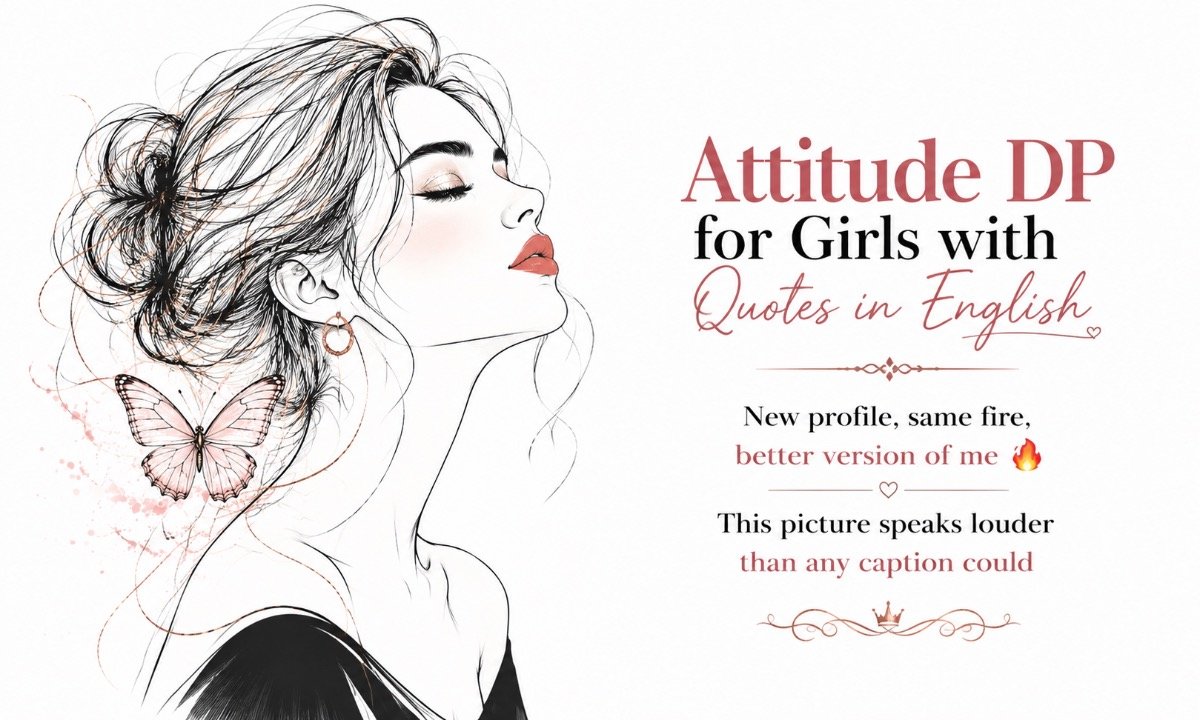 Attitude DP for Girls with Quotes in English