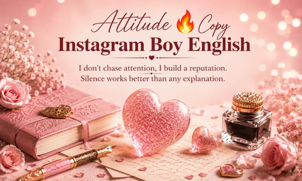 Attitude Shayari 🔥 Copy Instagram Boy English