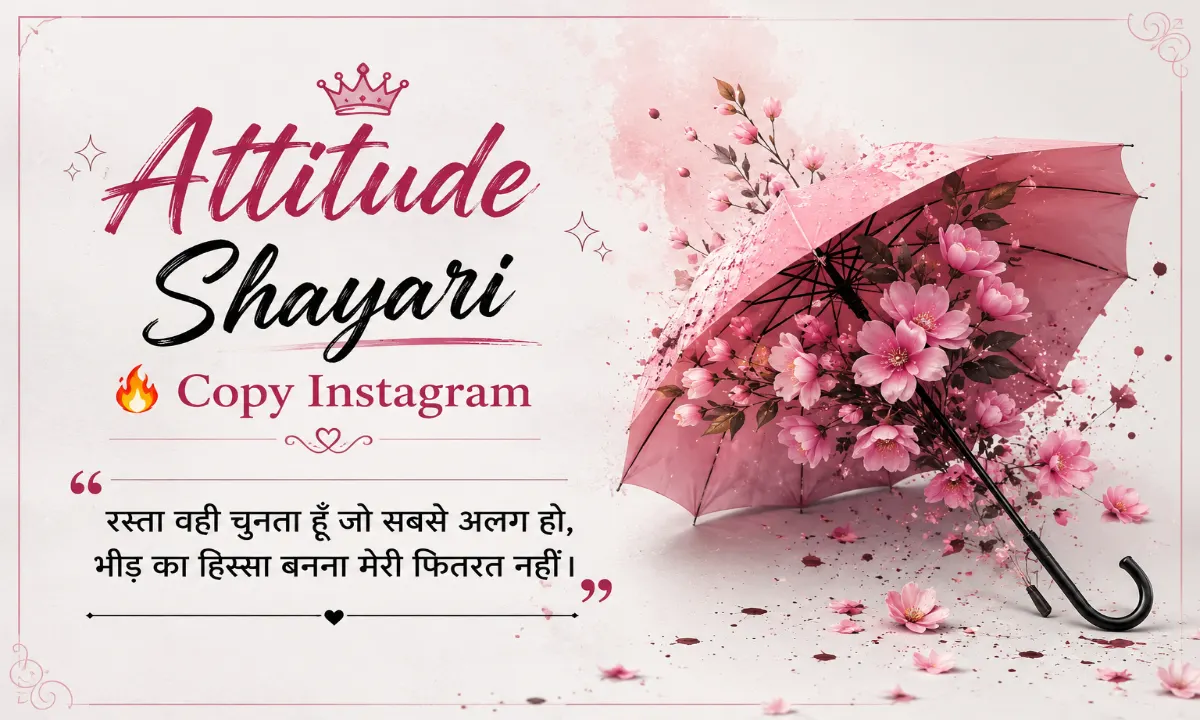Attitude Shayari🔥 Copy Instagram