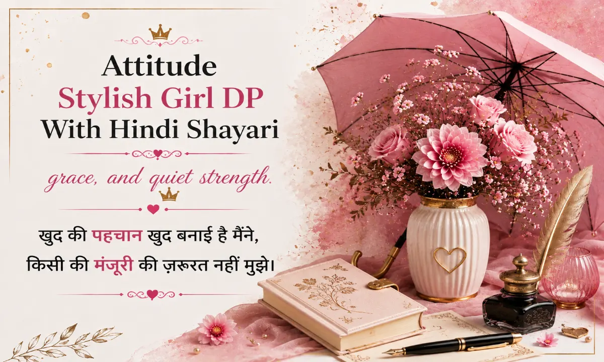 Attitude Stylish Girl DP With Hindi Shayari