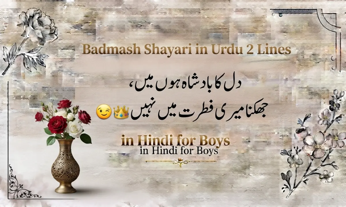 Badmash Shayari in Urdu 2 Lines