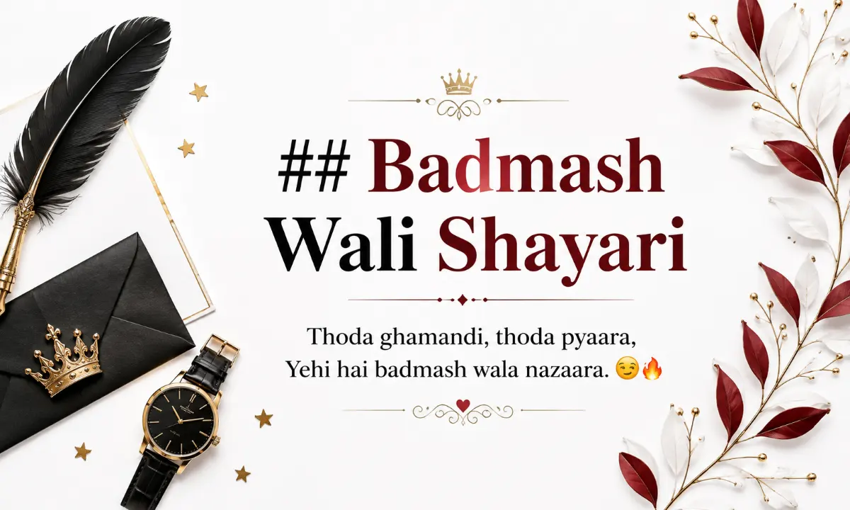 Badmash Wali Shayari