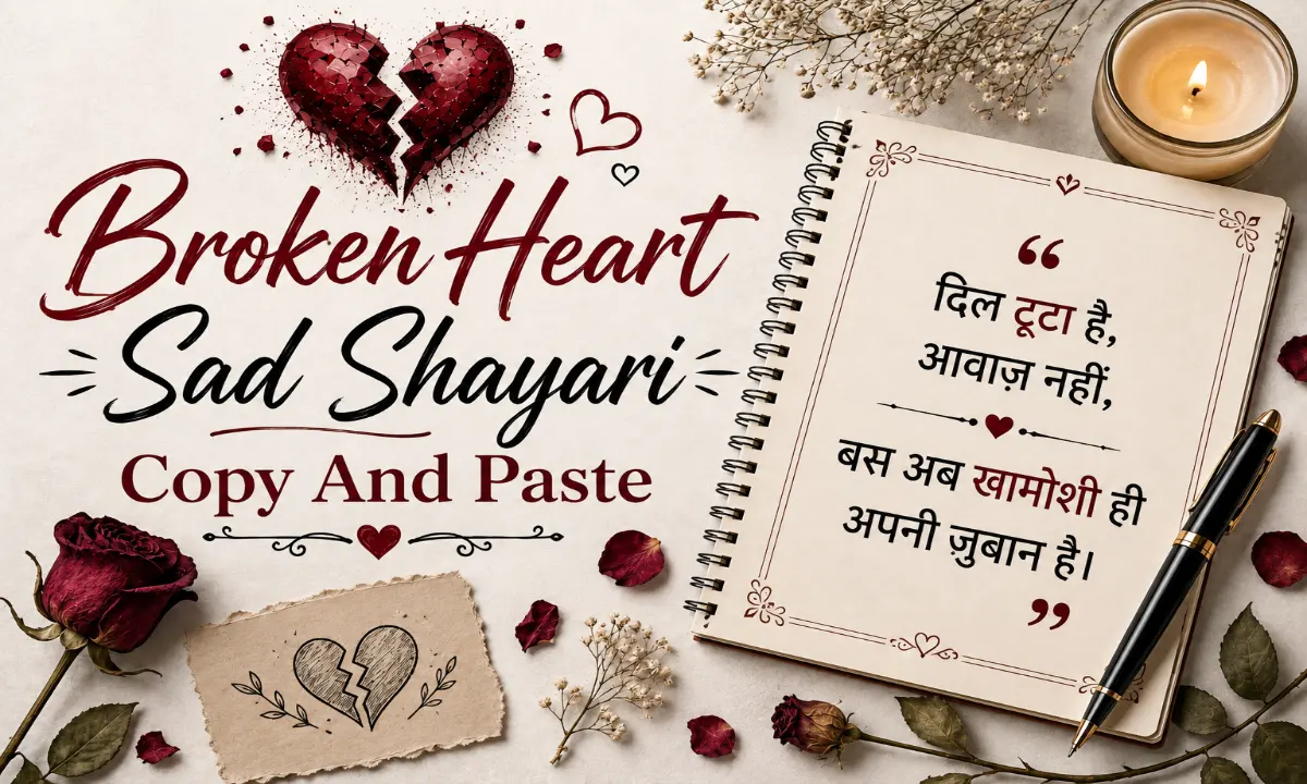 Broken Heart Sad Shayari Copy And Paste