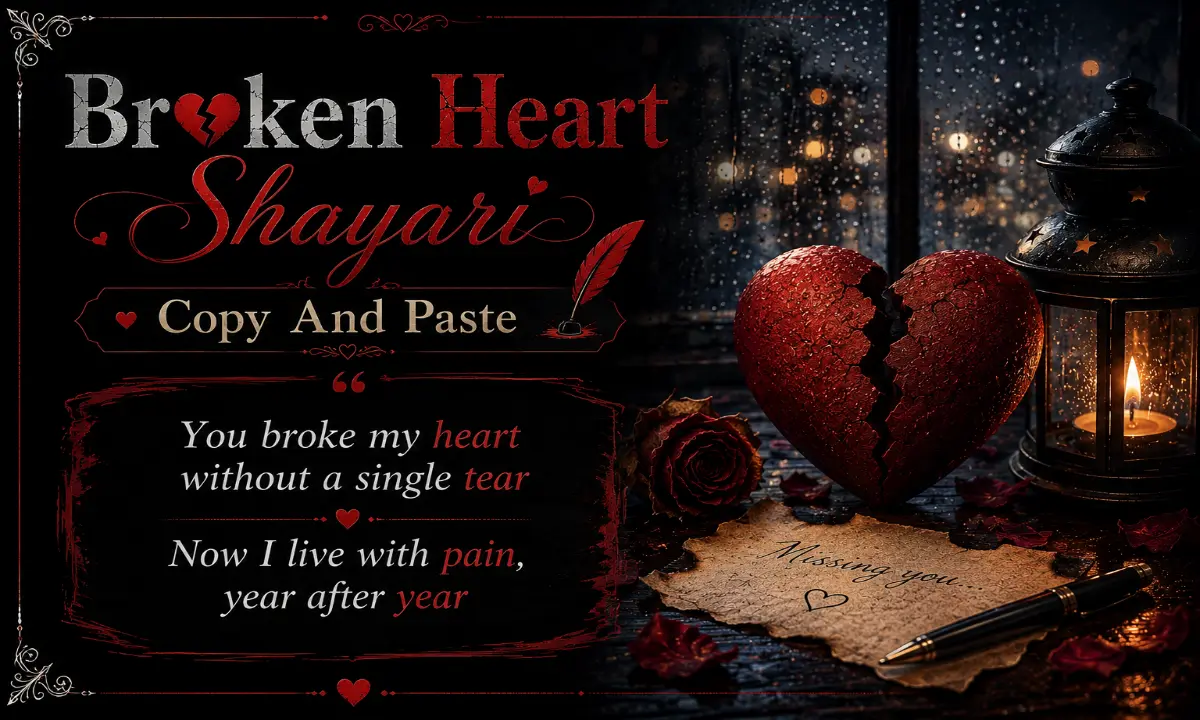 Broken Heart Shayari Copy And Paste