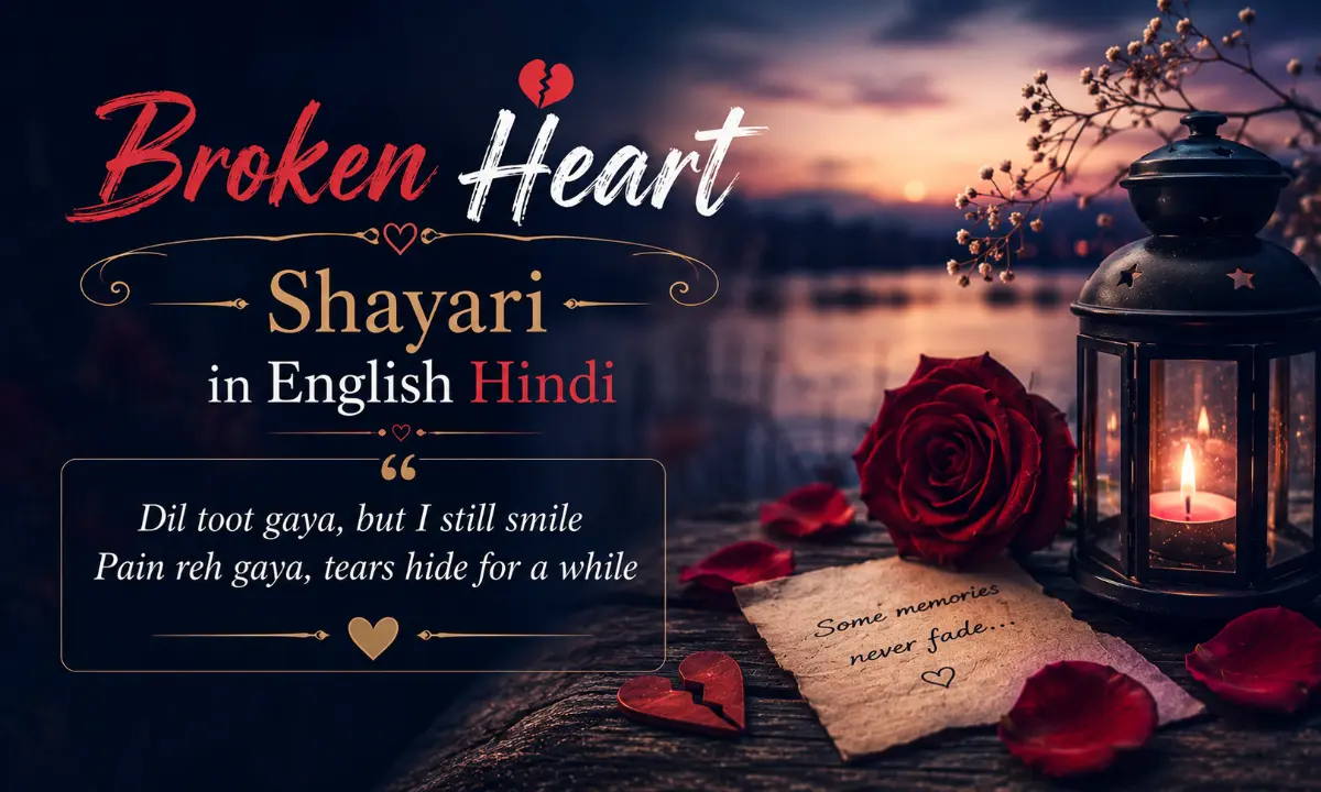 Broken Heart Shayari in English Hindi