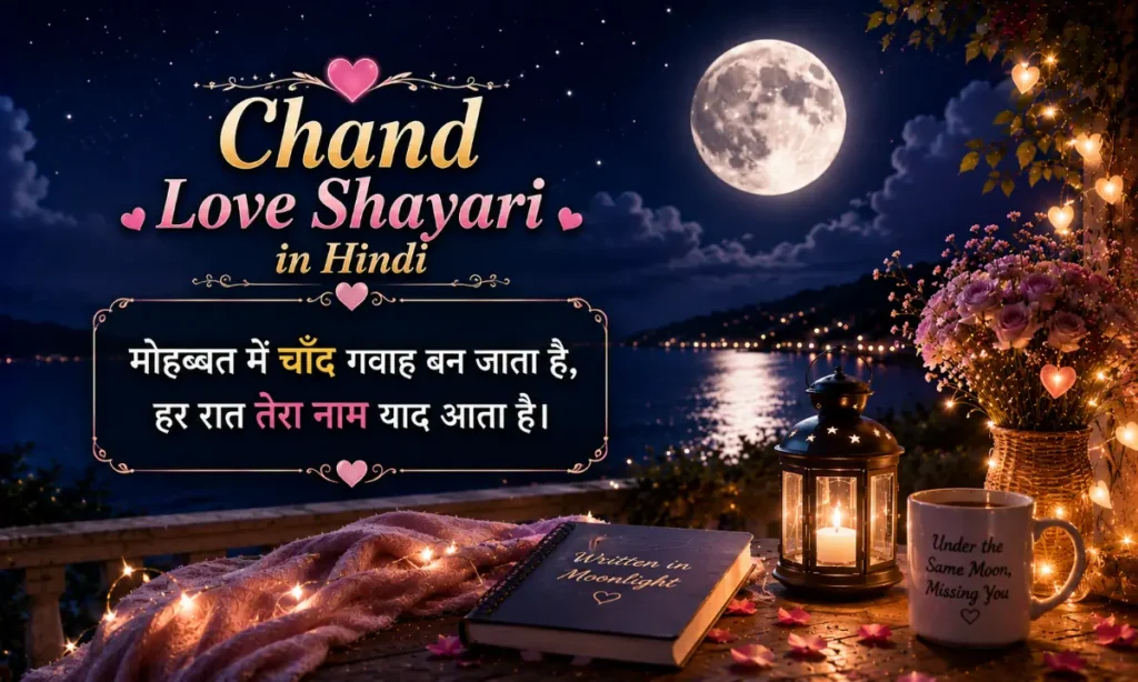 Chand Love Shayari in Hindi