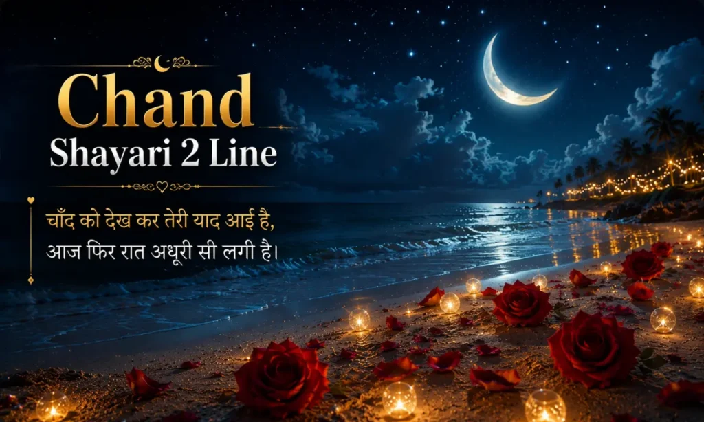 Chand Shayari 2 Line