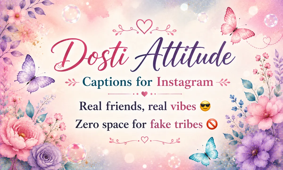 Dosti Attitude Captions for Instagram