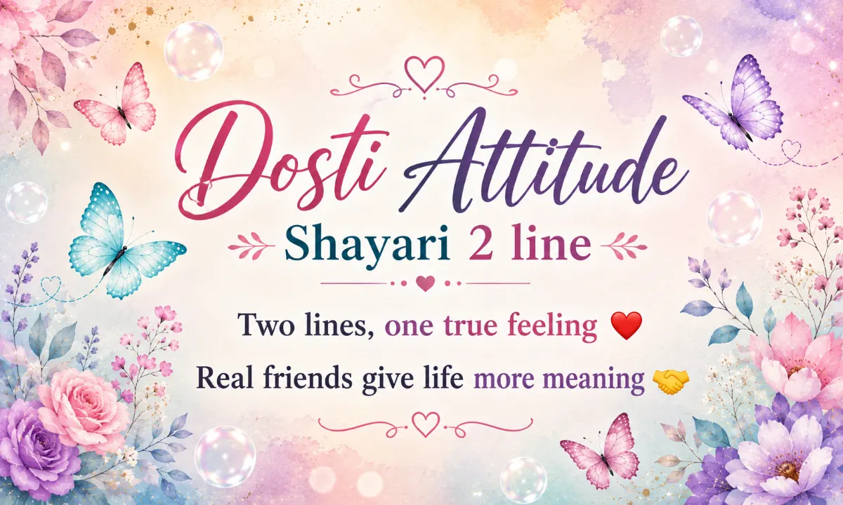 Dosti Attitude Shayari 2 line