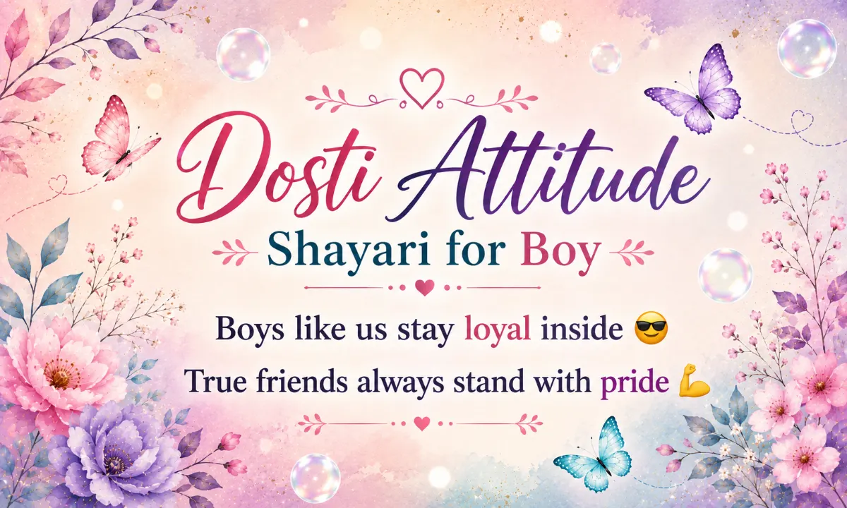 Dosti Attitude Shayari for Boy
