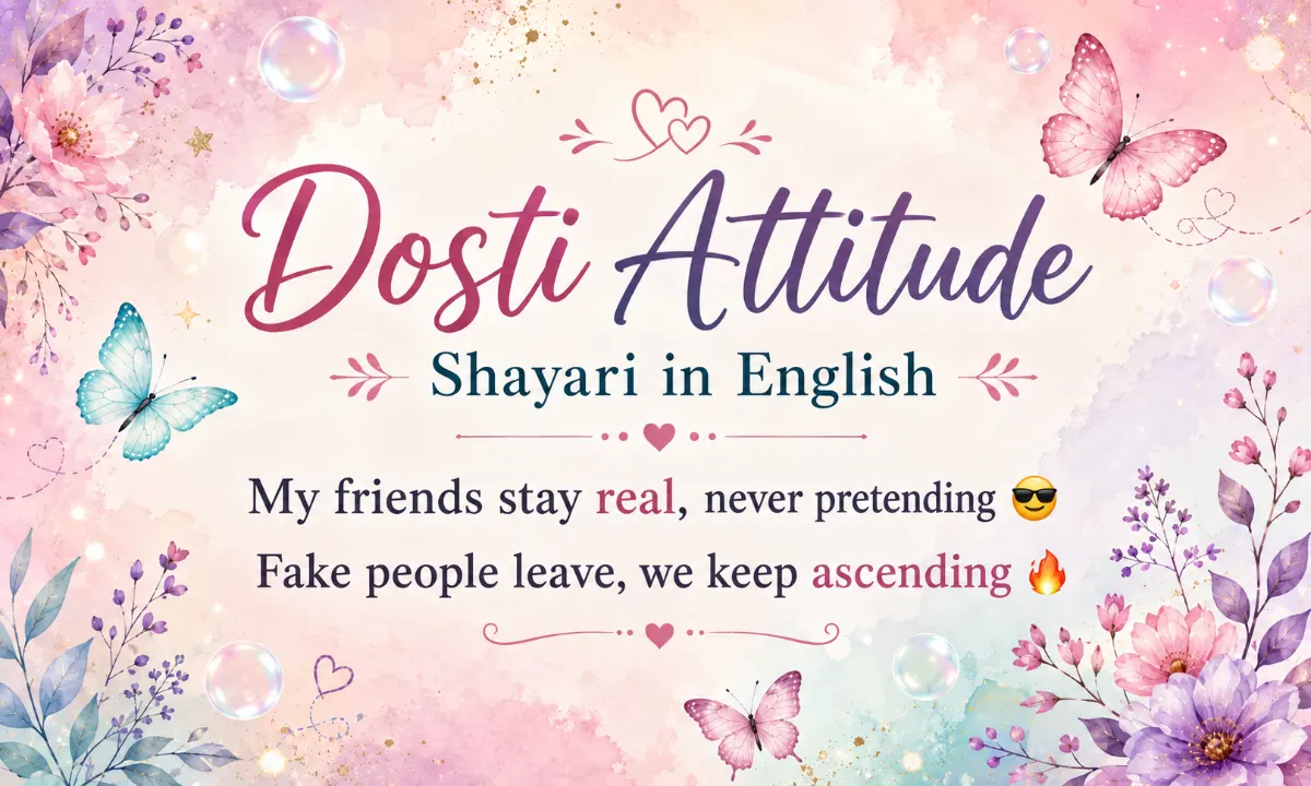 Dosti Attitude Shayari in English