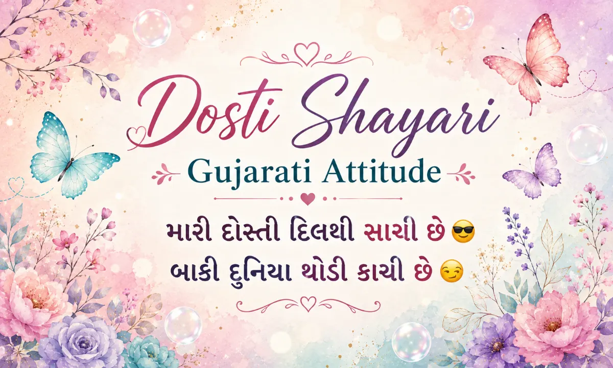 Dosti Shayari Gujarati Attitude