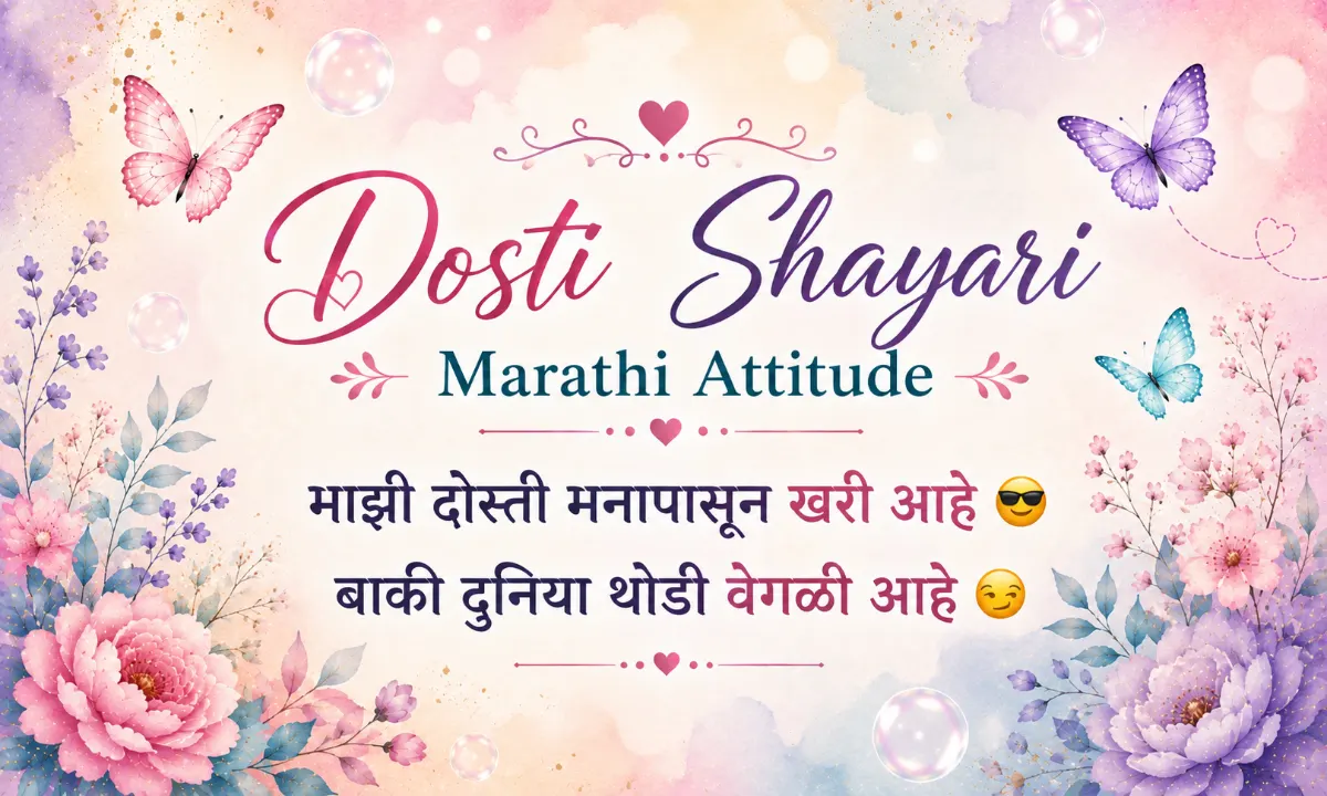 Dosti Shayari Marathi Attitude