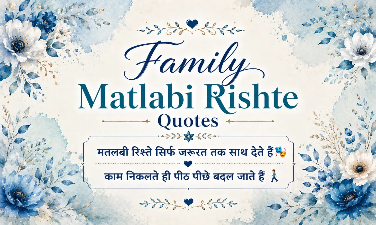 Family Matlabi Rishte Quotes