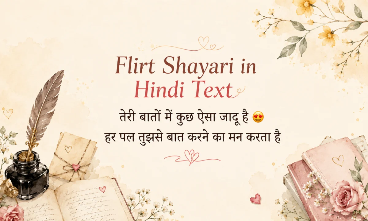 Flirt Shayari in Hindi Text