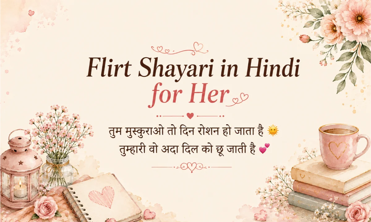 Flirt Shayari in Hindi for Her