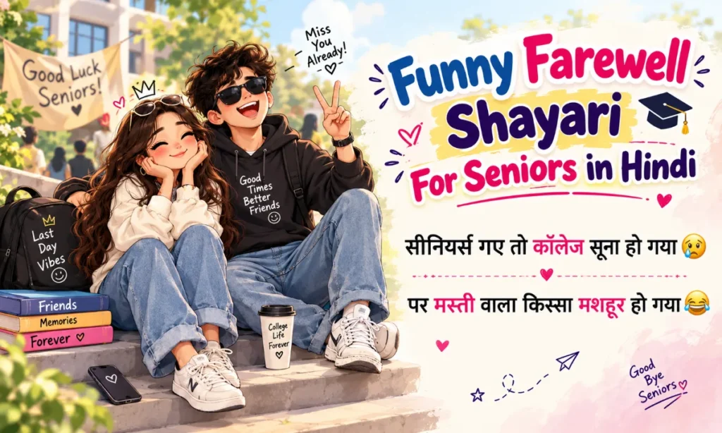 Funny Farewell Shayari For Seniors in Hindi
