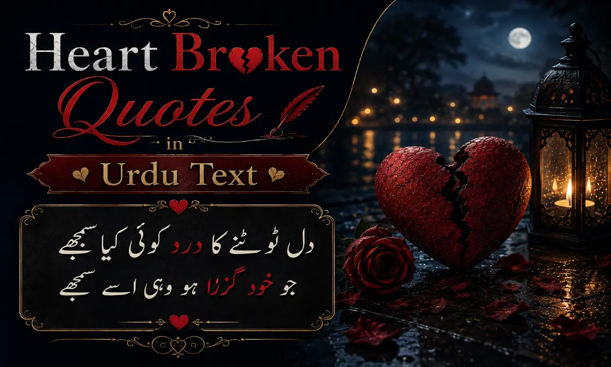 Heart Broken Quotes in Urdu Text