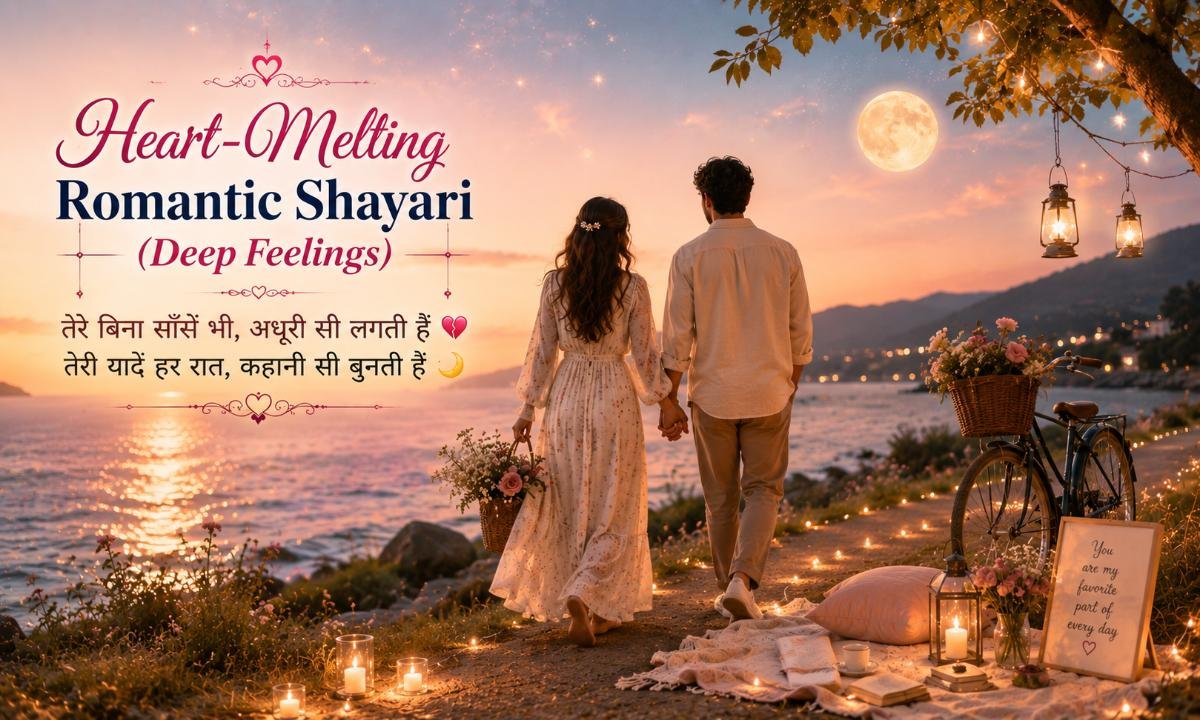 Heart-Melting Romantic Shayari (Deep Feelings)