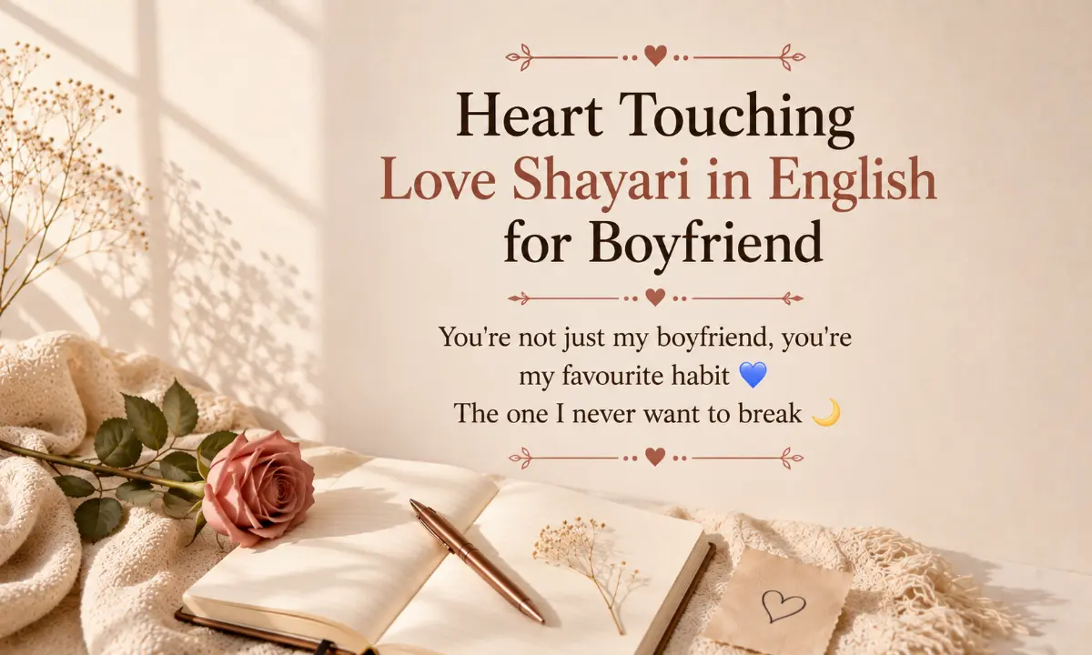 Heart Touching Love Shayari in English for Boyfriend
