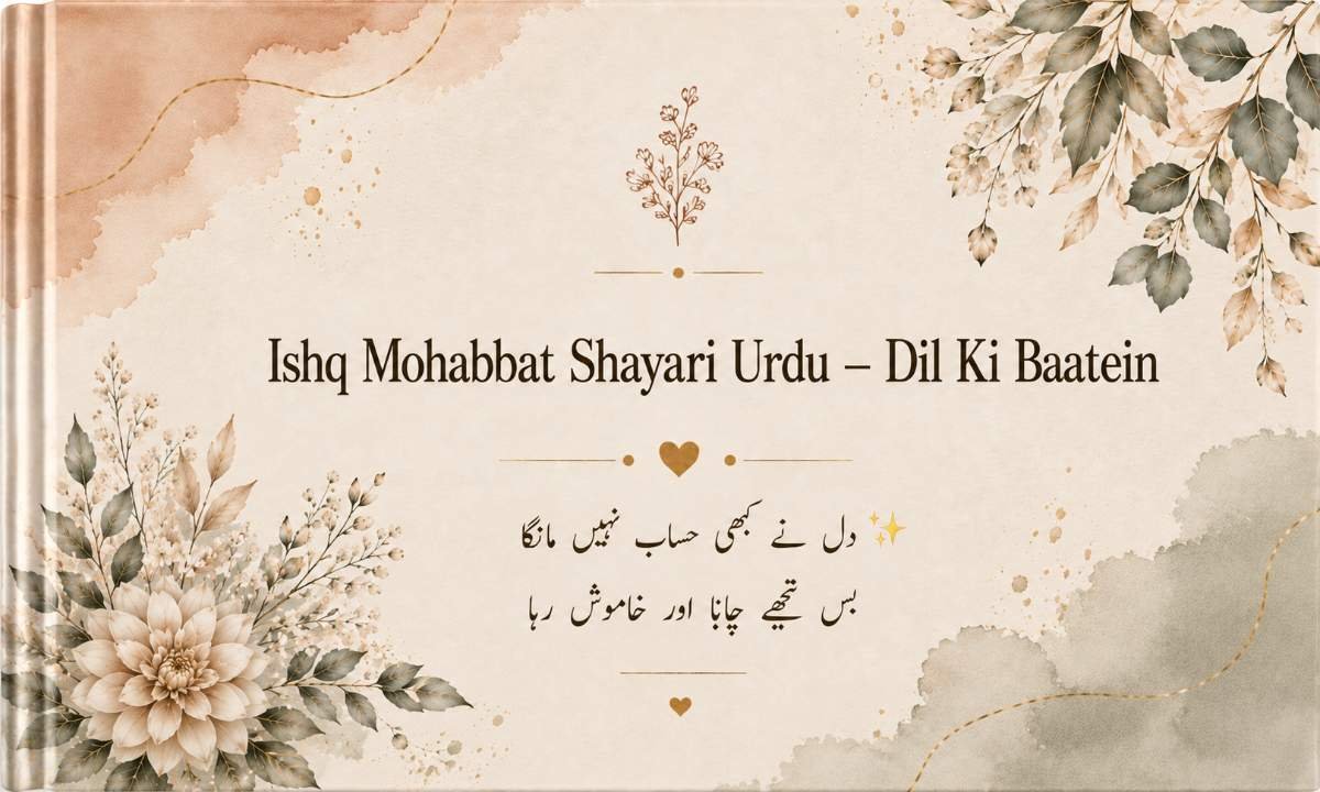 Ishq Mohabbat Shayari Urdu – Dil Ki Baatein