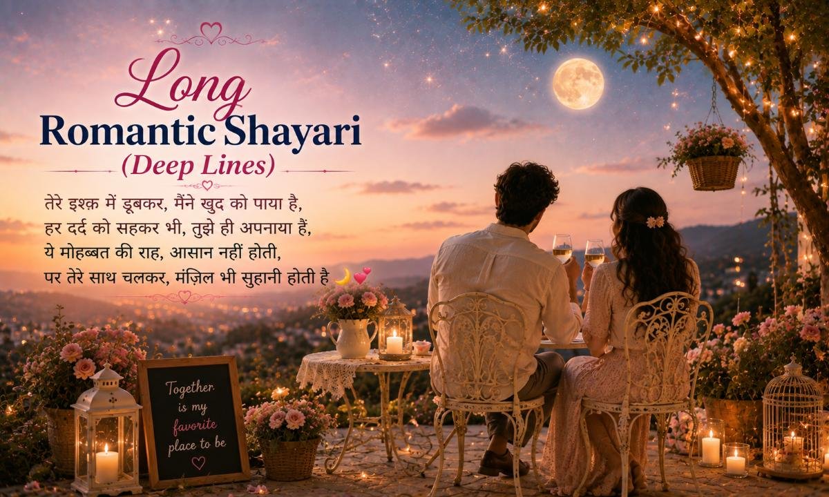 Long Romantic Shayari (Deep Lines)
