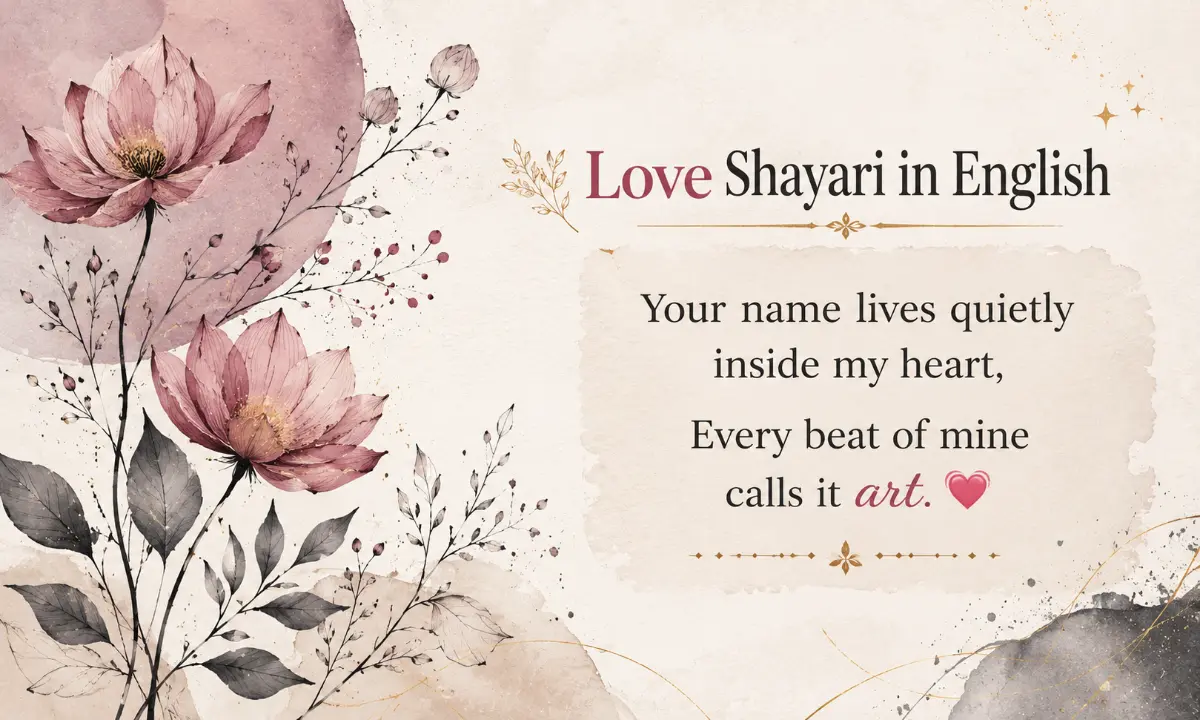 Love Shayari in English