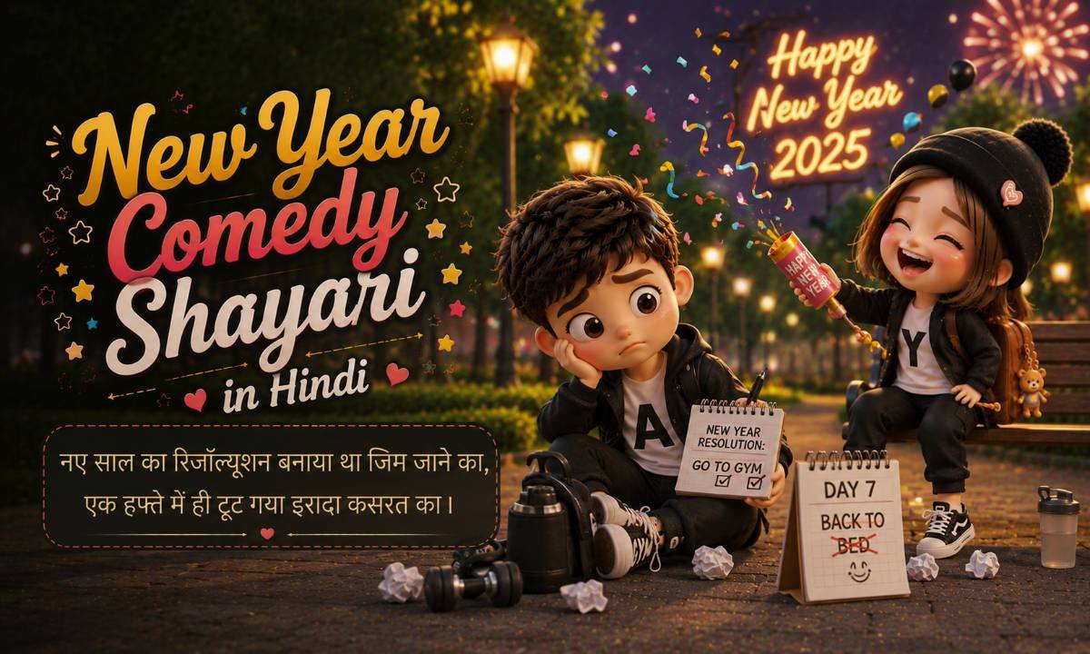 New Year Comedy Shayari in Hindi