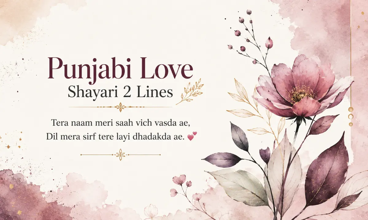 Punjabi Love Shayari 2 Lines