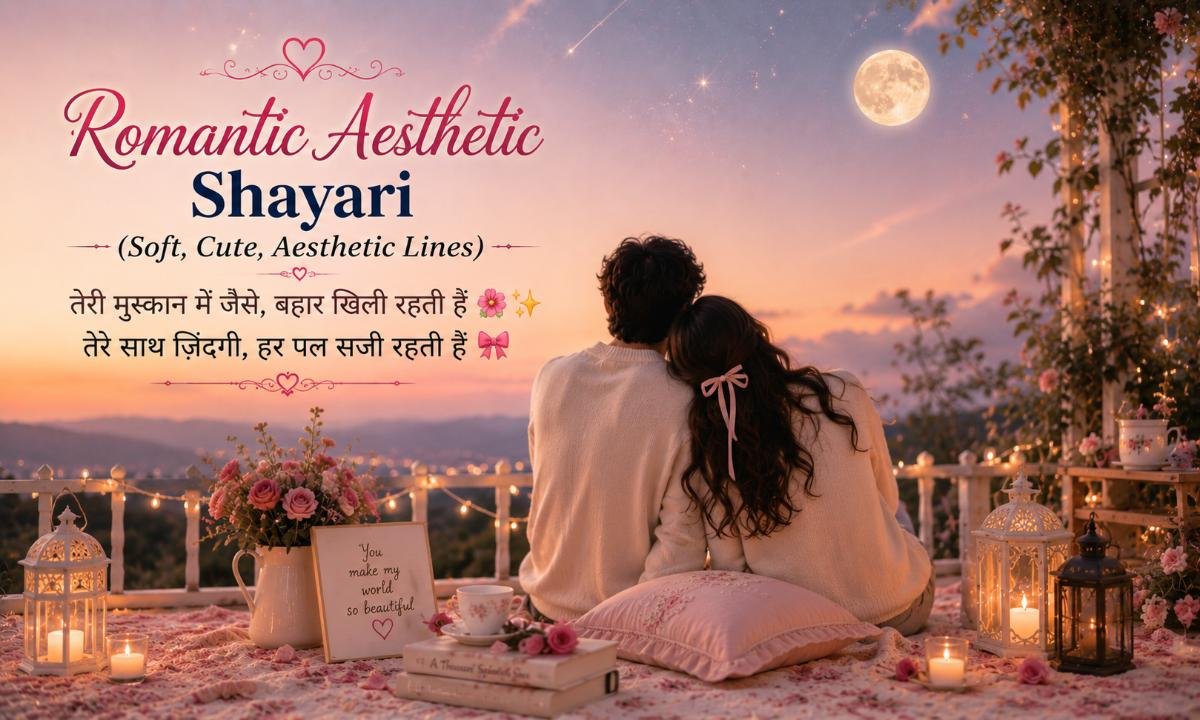 Romantic Aesthetic Shayari (Soft, Cute, Aesthetic Lines)