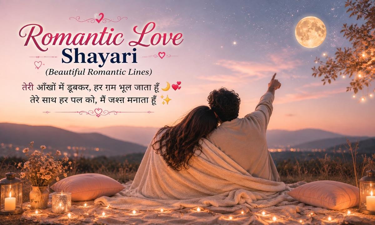Romantic Love Shayari (Beautiful Romantic Lines)