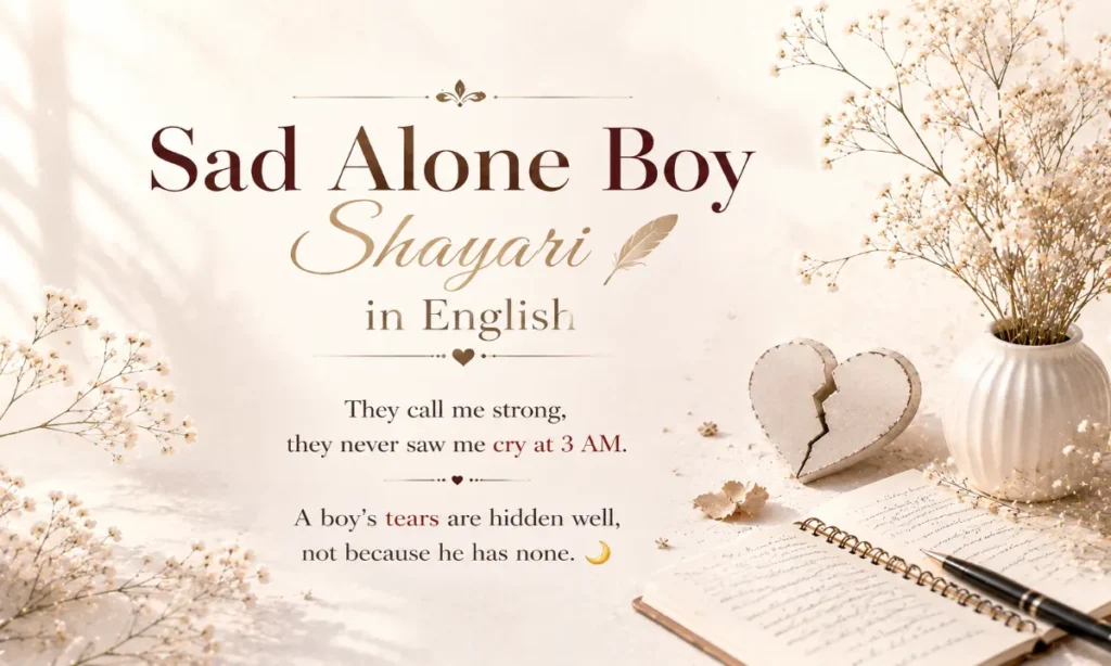 Sad Alone Boy Shayari in English