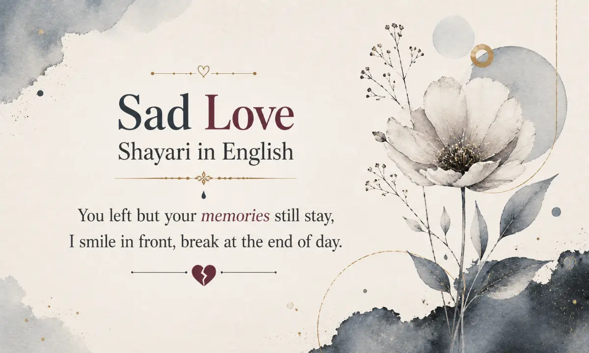 Sad Love Shayari in English