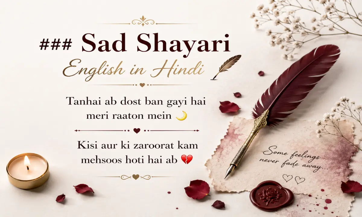 Sad Shayari English in Hindi