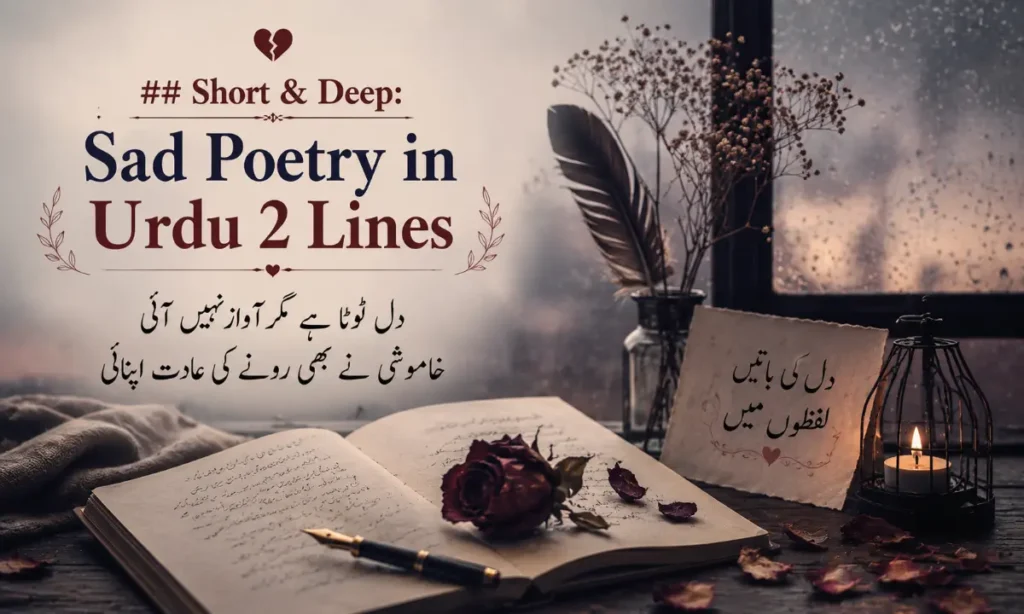 Short & Deep Sad Poetry in Urdu 2 Lines