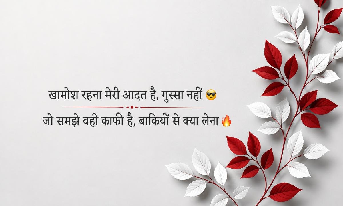 Top Attitude Shayari With Emoji In Hindi