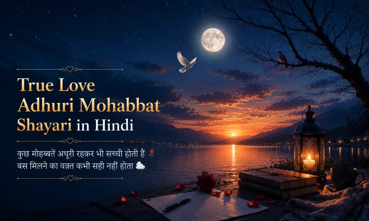 True Love Adhuri Mohabbat Shayari in Hindi