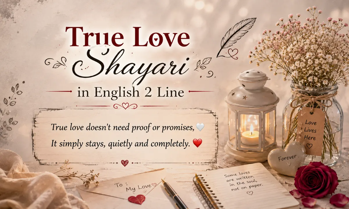True Love Shayari in English 2 Line